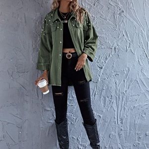 SHEIN beaded pearl jacket